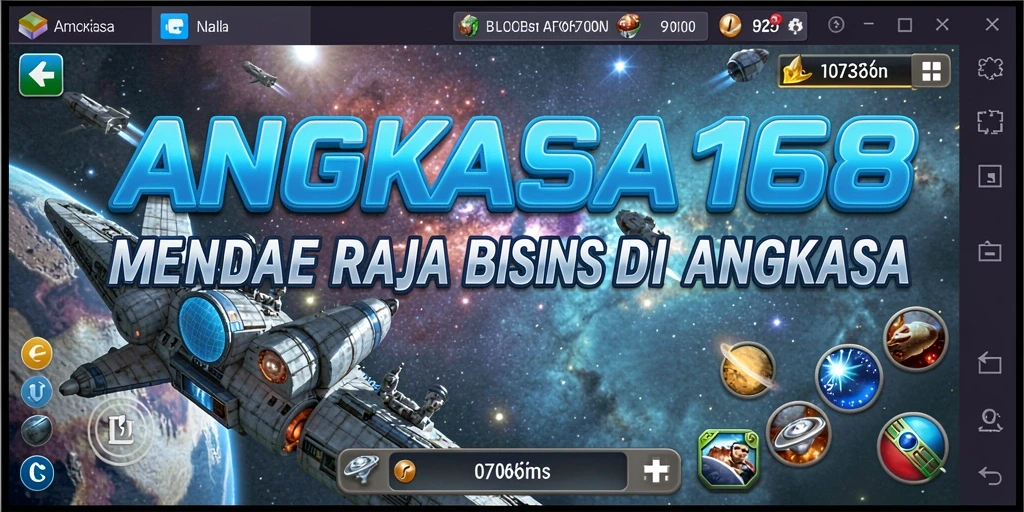 Tampilan gameplay <strong>ANGKASA168</strong> yang menakjubkan dalam menjelajahi bisnis luar angkasa.