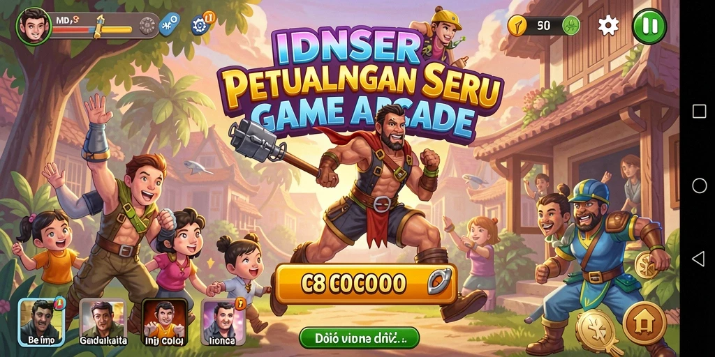 Tampilan gameplay seru dan penuh warna di IDNSERU.