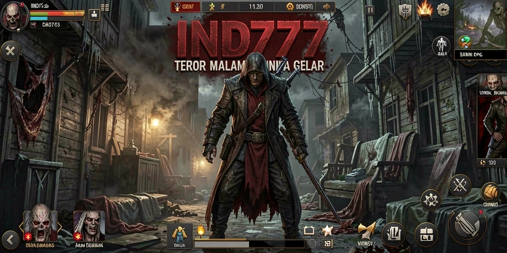 Tangkapan layar menampilkan suasana mencekam dalam gameplay IND777.