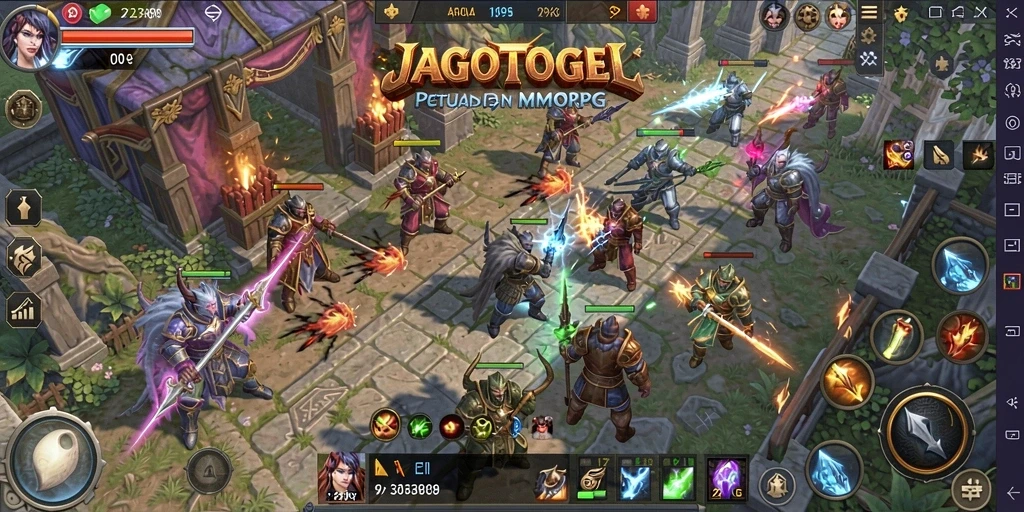 Tampilan gameplay menarik dari JAGOTOGEL dalam dunia MMORPG.
