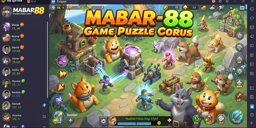 Tampilan gameplay MABAR88 yang seru dan menantang puzzle.