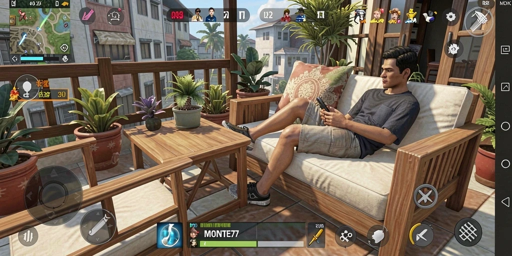 Tampilan gameplay seru dari MONTE77 yang menyenangkan.