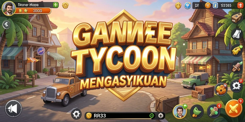 Screenshot gameplay RR33 saat membangun bisnis Tycoon yang sukses.