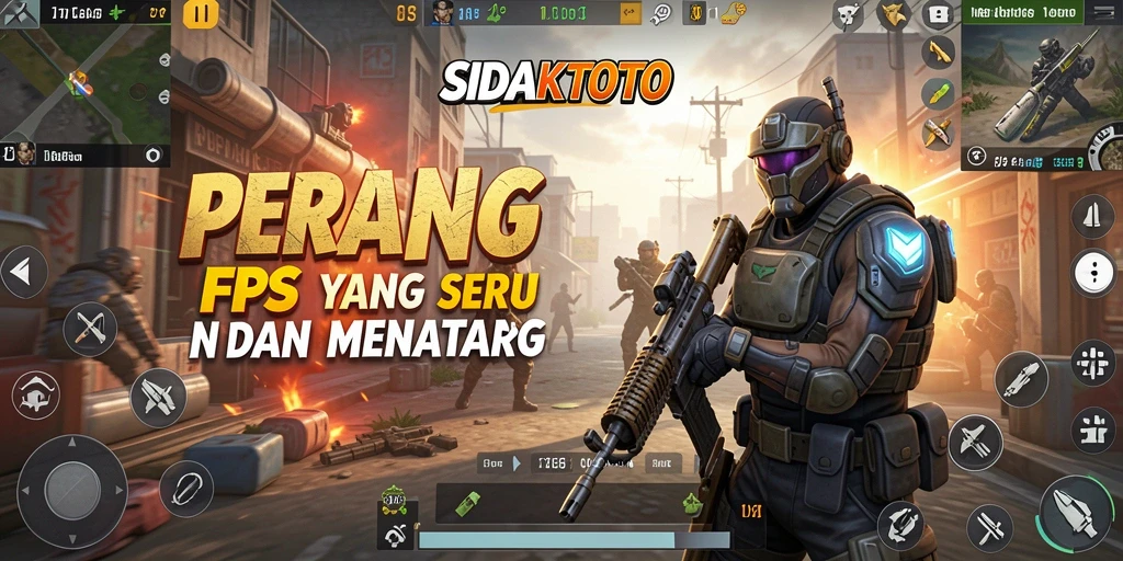 Screenshot gameplay SIDAKTOTO dengan aksi tembak-menembak yang intens.