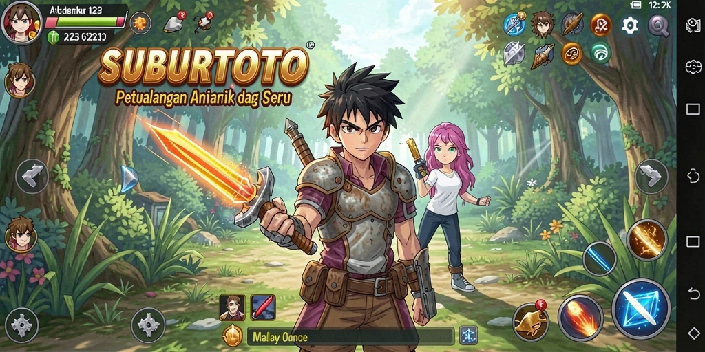 Gameplay seru di SUBURTOTO dengan karakter anime menarik.